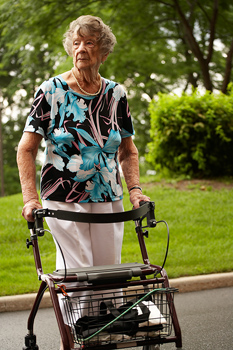 lady with walker